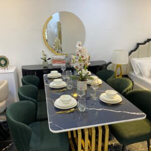 Green and Black Dinning