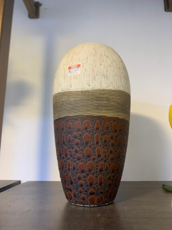Brown and cream vase