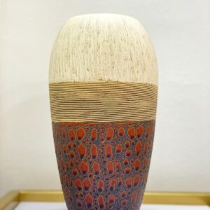 Brown and cream vase
