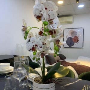 White Nordic Vase and Flower