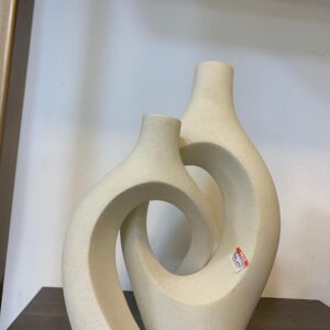 White Intertwined Nordic Vase