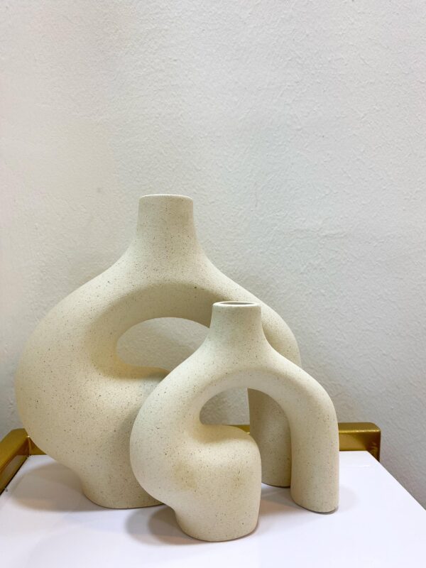 2-In-1 White Nordic Vase